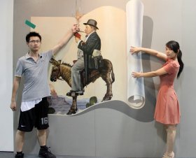 武汉商场美陈3d立体画作品