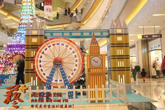 济南中海环宇城圣诞美陈：蒲公英灯、埃菲尔梦幻铁塔