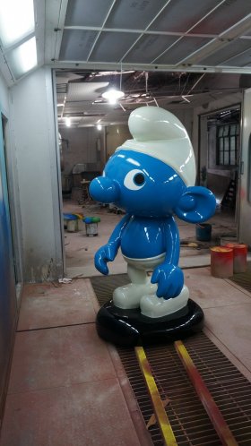 玻璃钢蓝精灵雕塑