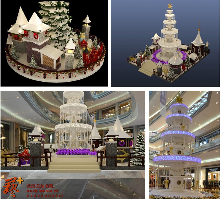 KK MALL,国际时尚精品购物中心圣诞节美陈 KK MALL,国际时尚精品购物中心圣诞节美陈